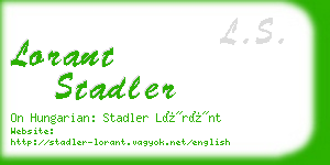 lorant stadler business card